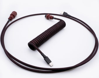 PREMADE IN STOCK - Red and Black Mechanical Keyboard Cable