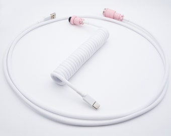 PREMADE IN STOCK - Pink Splash Mechanical Keyboard Cable