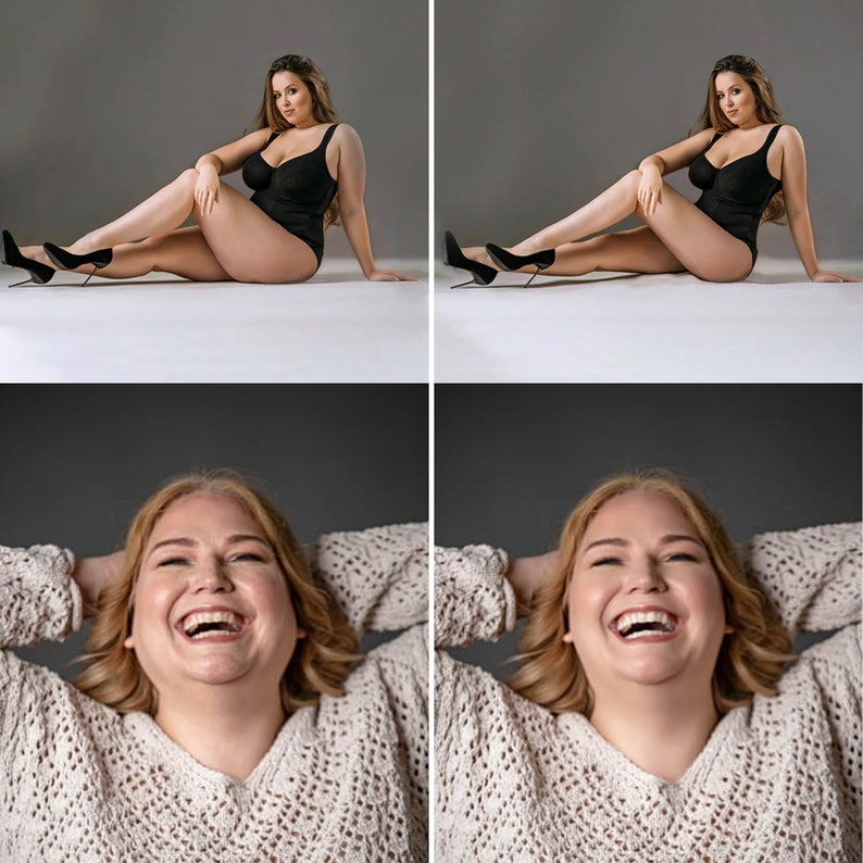 Remove Double Chin Body Slimming Face Contouring Photo Retouching