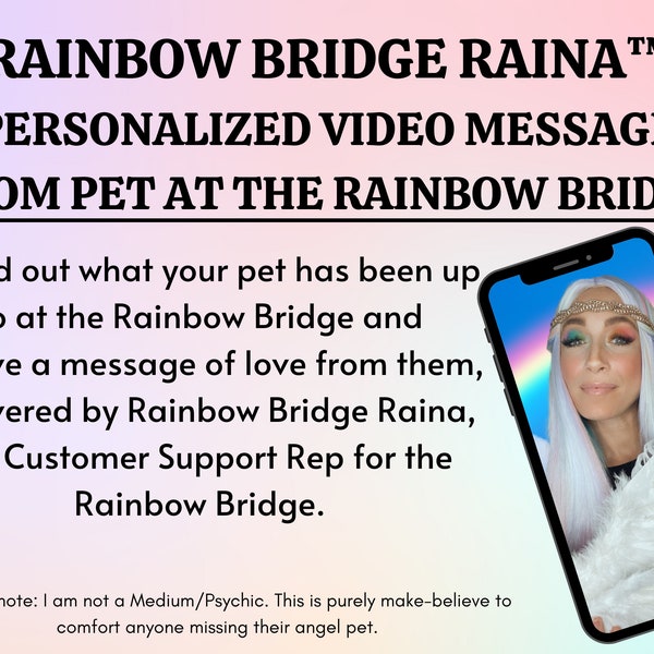 Rainbow Bridge Video Message From Your Angel-Pet