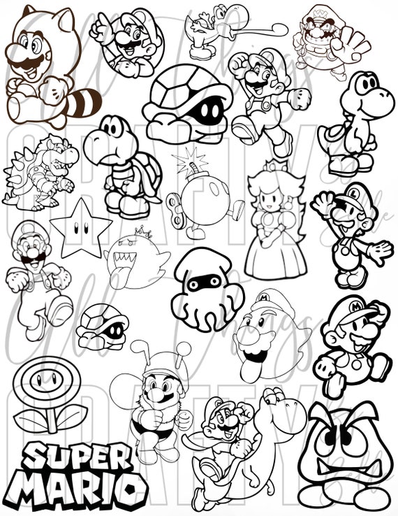 Super Mario Coloring Pages by Coloring Book HKM