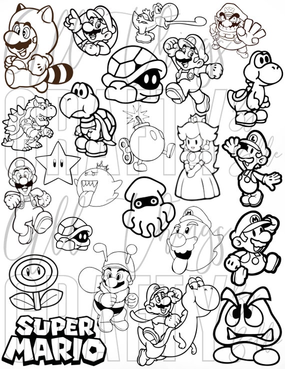 50 Mario Coloring Pages (Free PDF Printables)