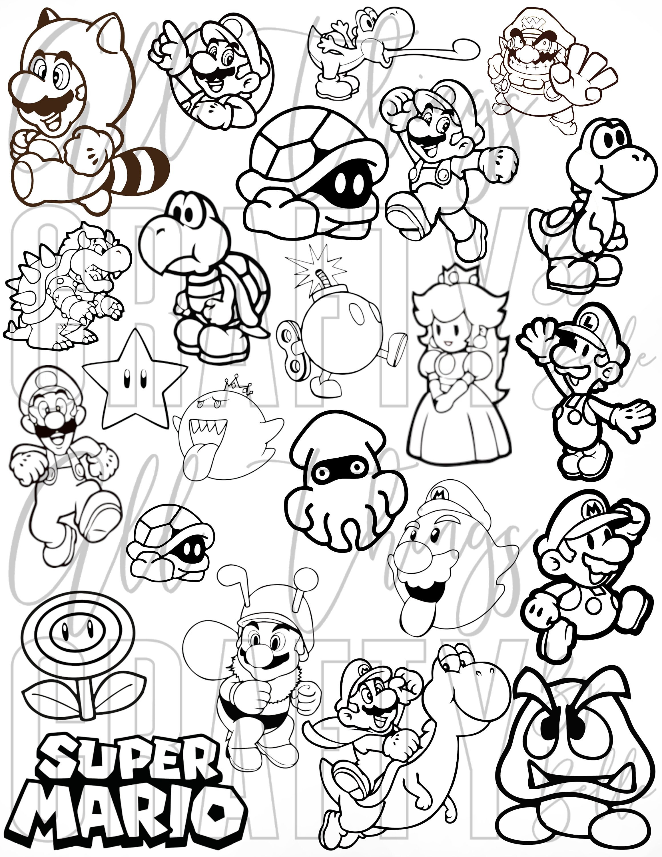 Free Printable Super Mario Pdf Coloring Pages 1  Super mario coloring  pages, Mario coloring pages, Super mario