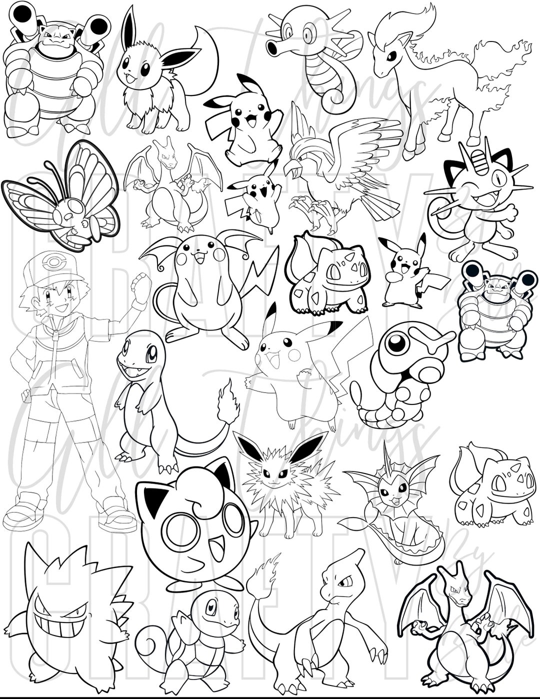 Pokemon Coloring Book: +50 Premium Coloring Pages For Kids And Adults. Pokemon  Coloring Book High Quality. Enjoy Drawing And Coloring Them As You Want! :  Coloring, : 9781513672328 : Blackwell's