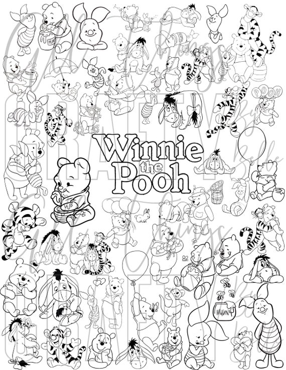 winnie the pooh coloring pages for adults
