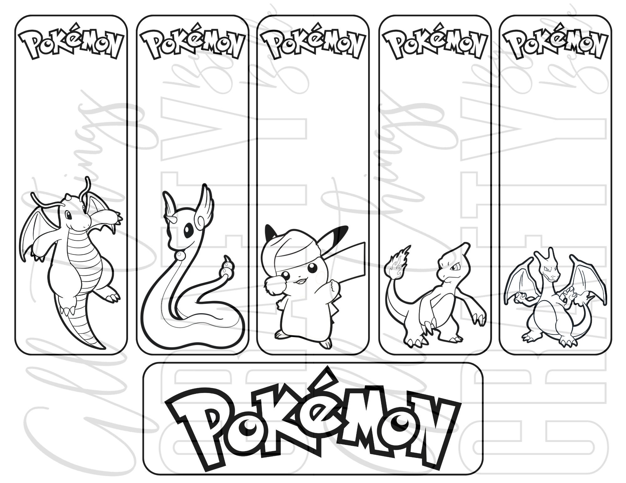 10 Pokemon Coloring Bookmarks: Unleash Your Creativity and Capture the Magic