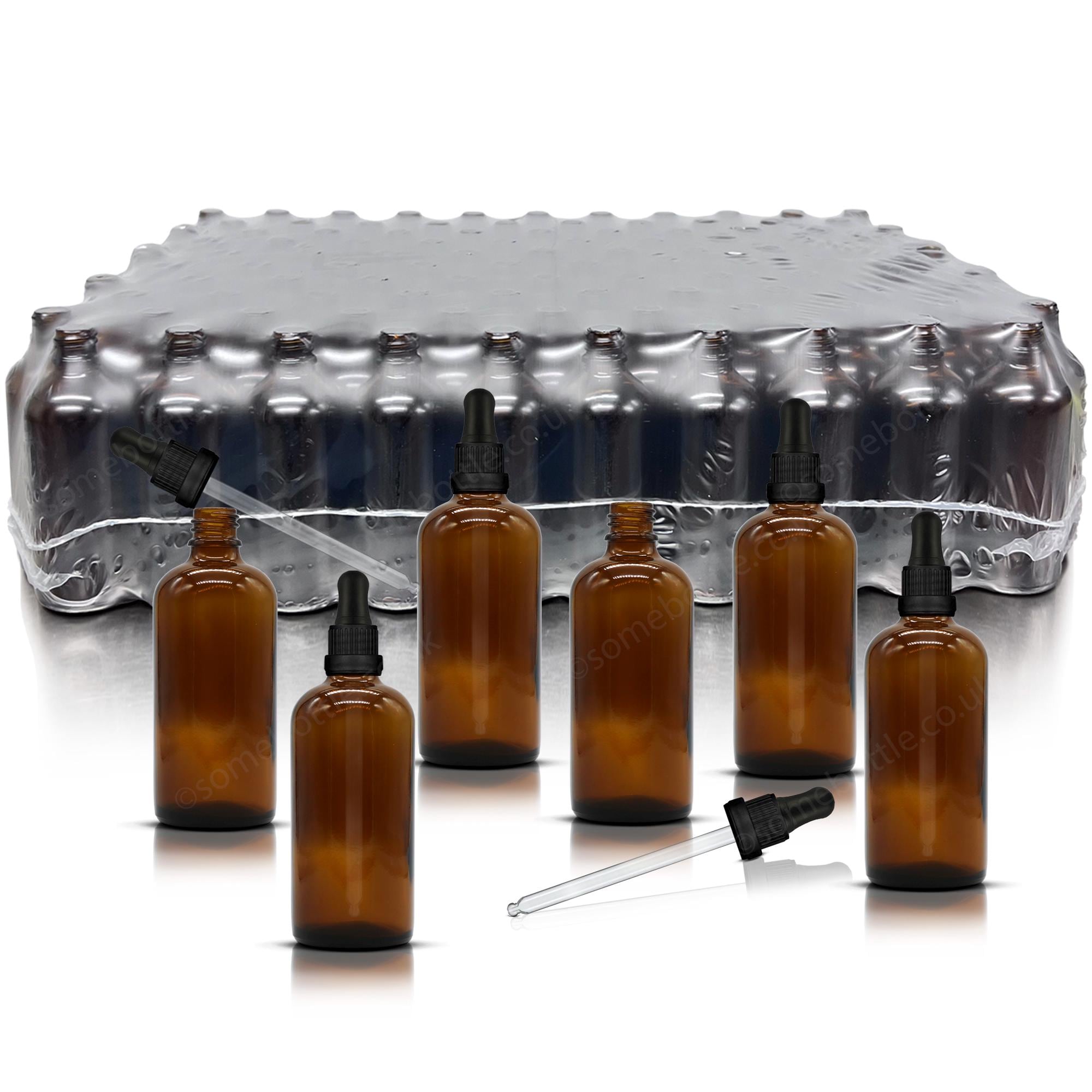 20 Flaconi Vetro Ambrato 100ml Con Contagocce - Per Oli Essenziali E Cosmetici - Foto 5