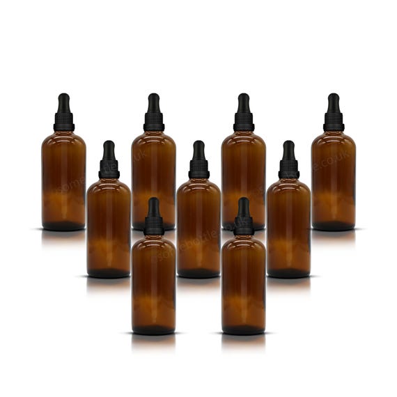 YIZHAO Marrone Bottiglie Contagocce Vetro 30 Ml, Con Pipette Contagocce Vetro, Per Laboratorio,Olio Essenziale, Aromaterapia– 12 Pcs - Foto 3