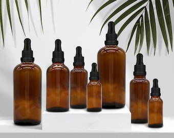 Amber Glass Dropper Bottles with Tamper Evident Pipette Eye Drop for Oils Aromatherapy Liquid Medicine Wholesale Bulk Glass Bottles