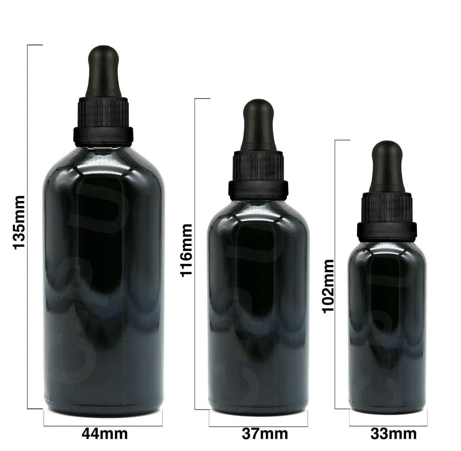 Wholesale BLACK Glass Dropper Bottles With Tamper Evident Etsy