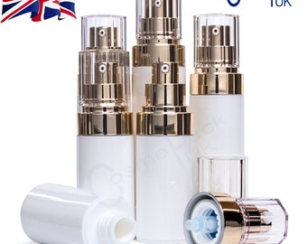 LUXURY Airless Pump Bottle REUSABLE wholesale for Lotion Cream Plastic Container