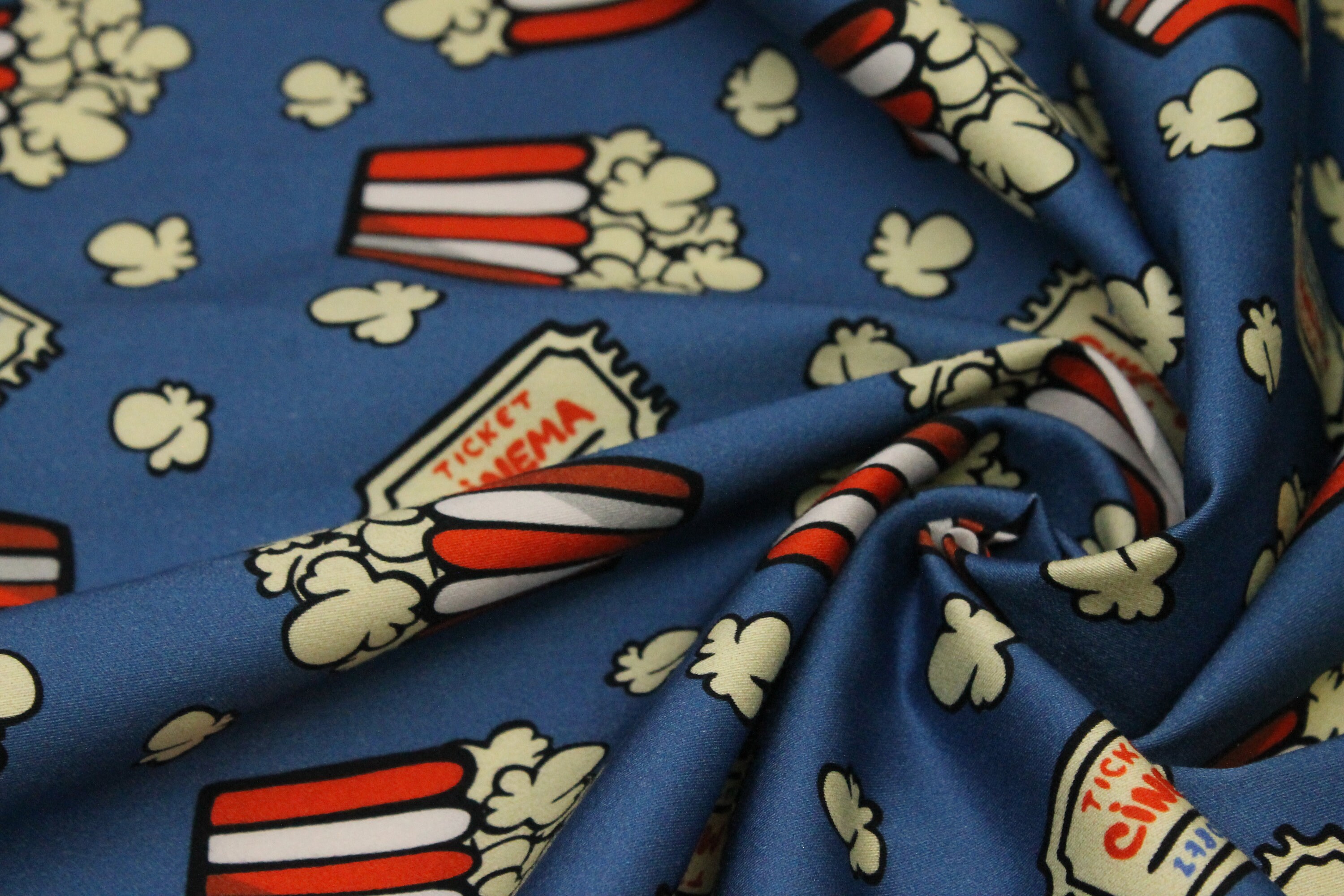 Yale Blue With Funky Popcorn Pattern Cotton Sateen Fabric Etsy