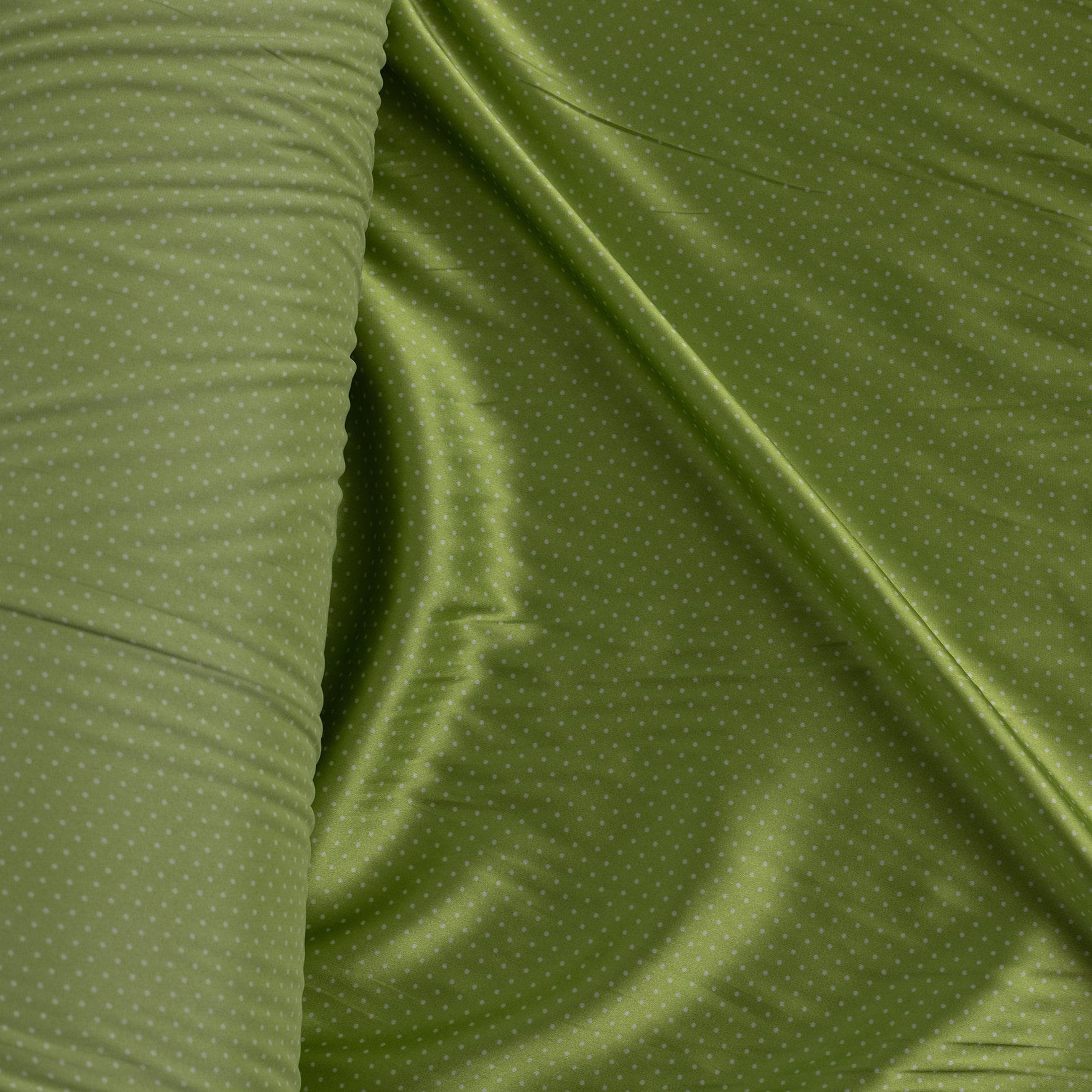 Spotted Olive Green Satin Fabric Sold By Metre Multiple Etsy