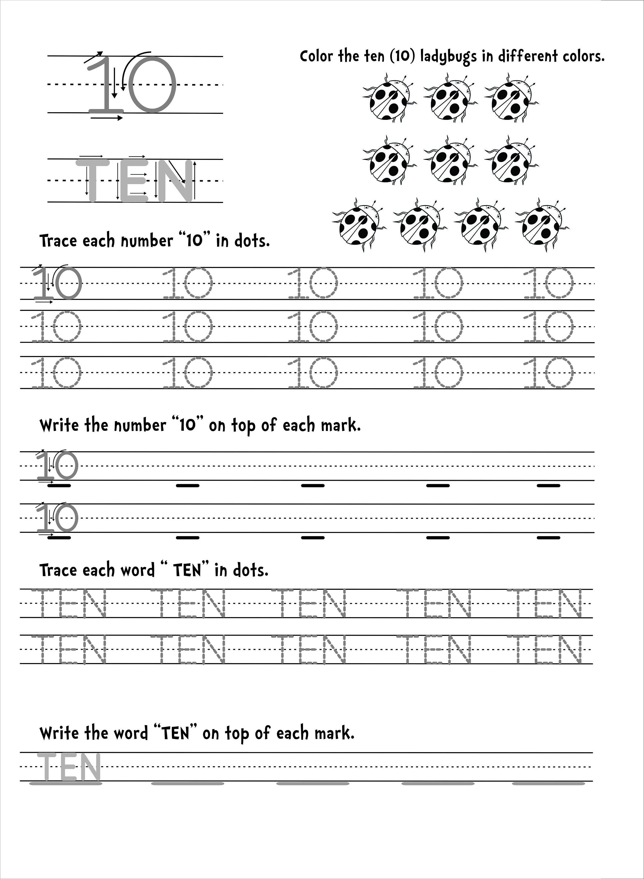 20 Printable Numbers Worksheet 1 to 20 Learn to Write | Etsy