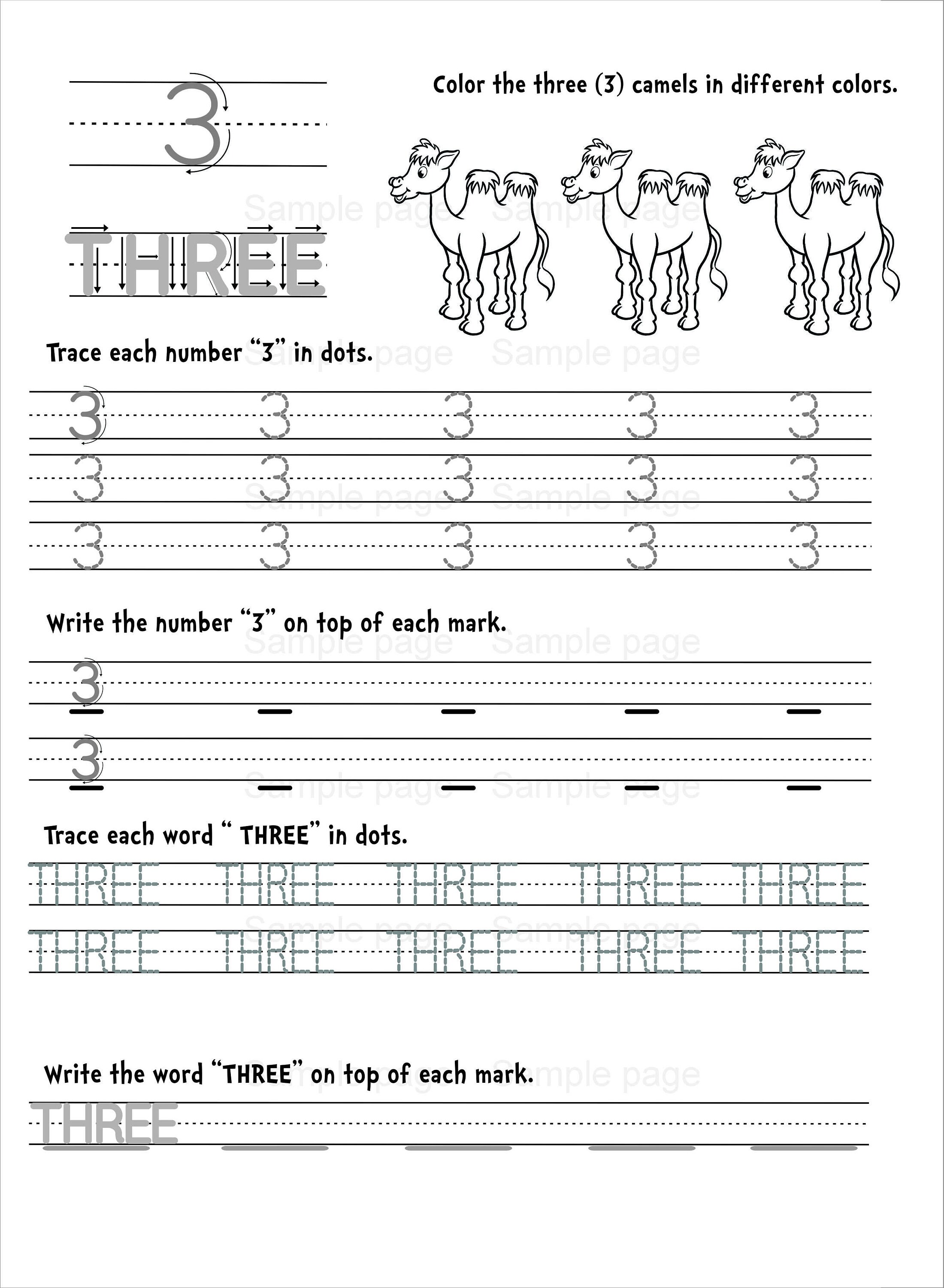 20 Printable Numbers Worksheet 1 to 20 Learn to Write | Etsy