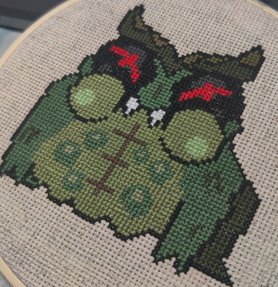 PATTERN Cross Stitch Cult of the Lamb Burp Hopper Enemy Idle Instant ...