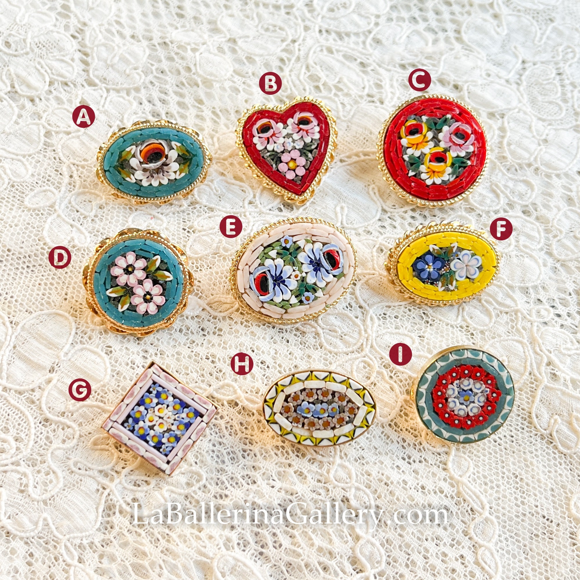 Antique micromosaic jewelry - Etsy 日本