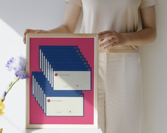 Y2K Fenster Fehler zu schön Nachricht Wandkunst | Rosa lustige Girly Schlafzimmer Wohnheim Wand Kunst | Trendy 90er Jahre Wand Kunst | Buntes Retro Poster
