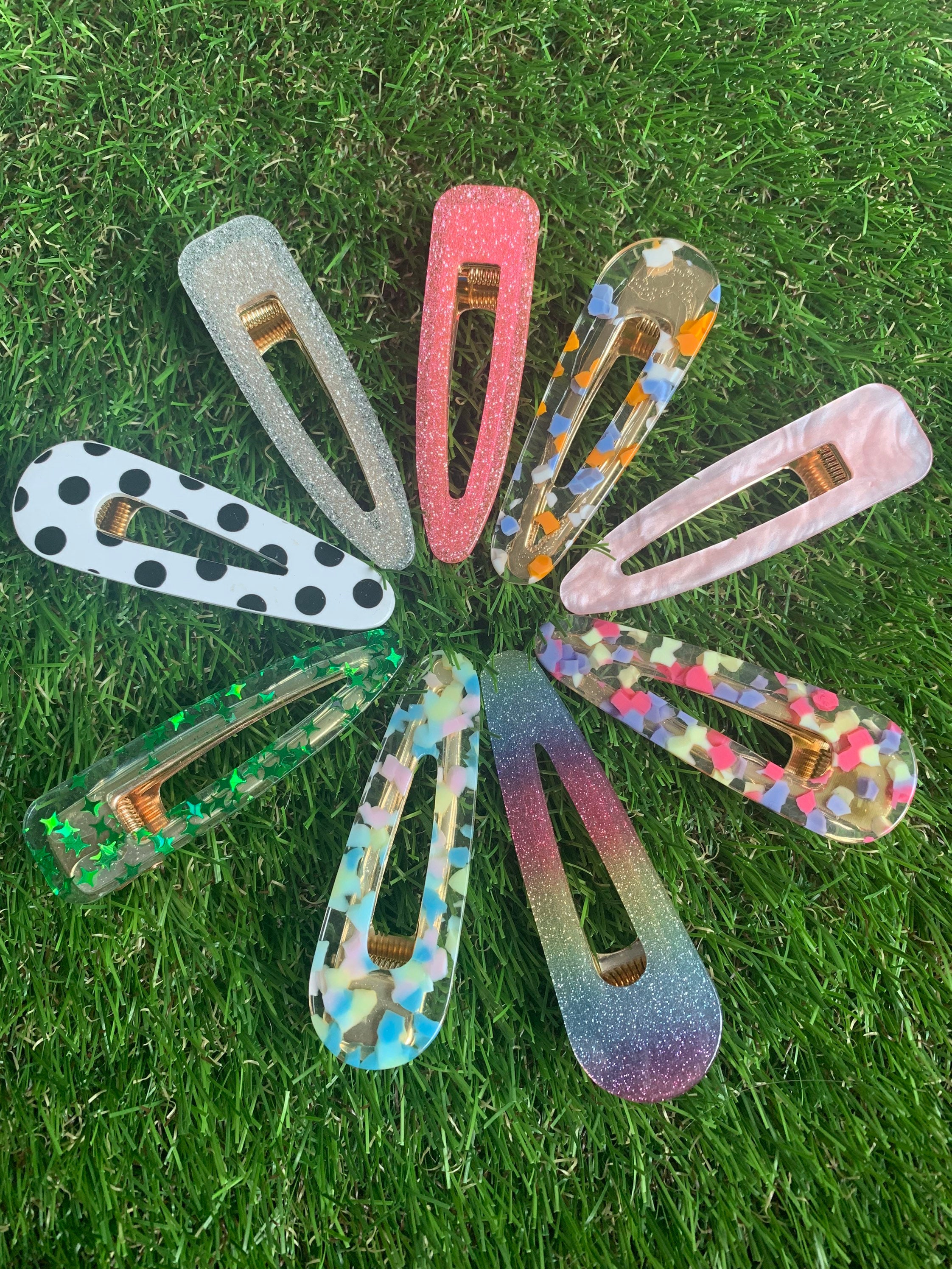 Resin Hair Clips more Colours Etsy UK