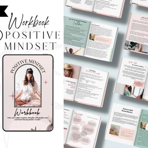 Done For You | Positive Mindset Workbook | Brandable eCourse | Lead Magnet ebook | Editable Canva | Life coaching tools | Coach Workbook