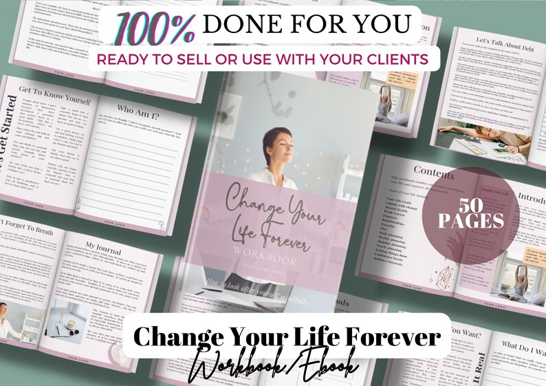 ULTIMATE WORKBOOK BUNDLE 100% Done for You Workbooks Life Coach Lead ...