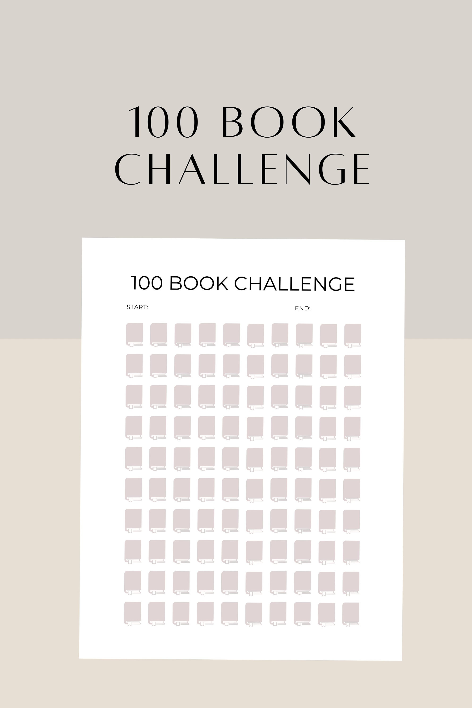 Digital 100 Book Challenge Printable - Il Fullxfull.5186506788 2ng0 
