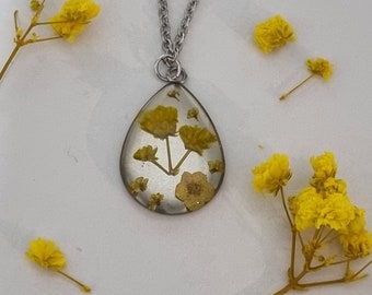 DIYthinker Flower Yellow Chrysanthemum Flower Plant Pendant Star Necklace Moon Chain Jewelry DIYthinker Flower Yellow Chrysanthemum Flower Plant Pendant Star Necklace Moon Chain Jewelry