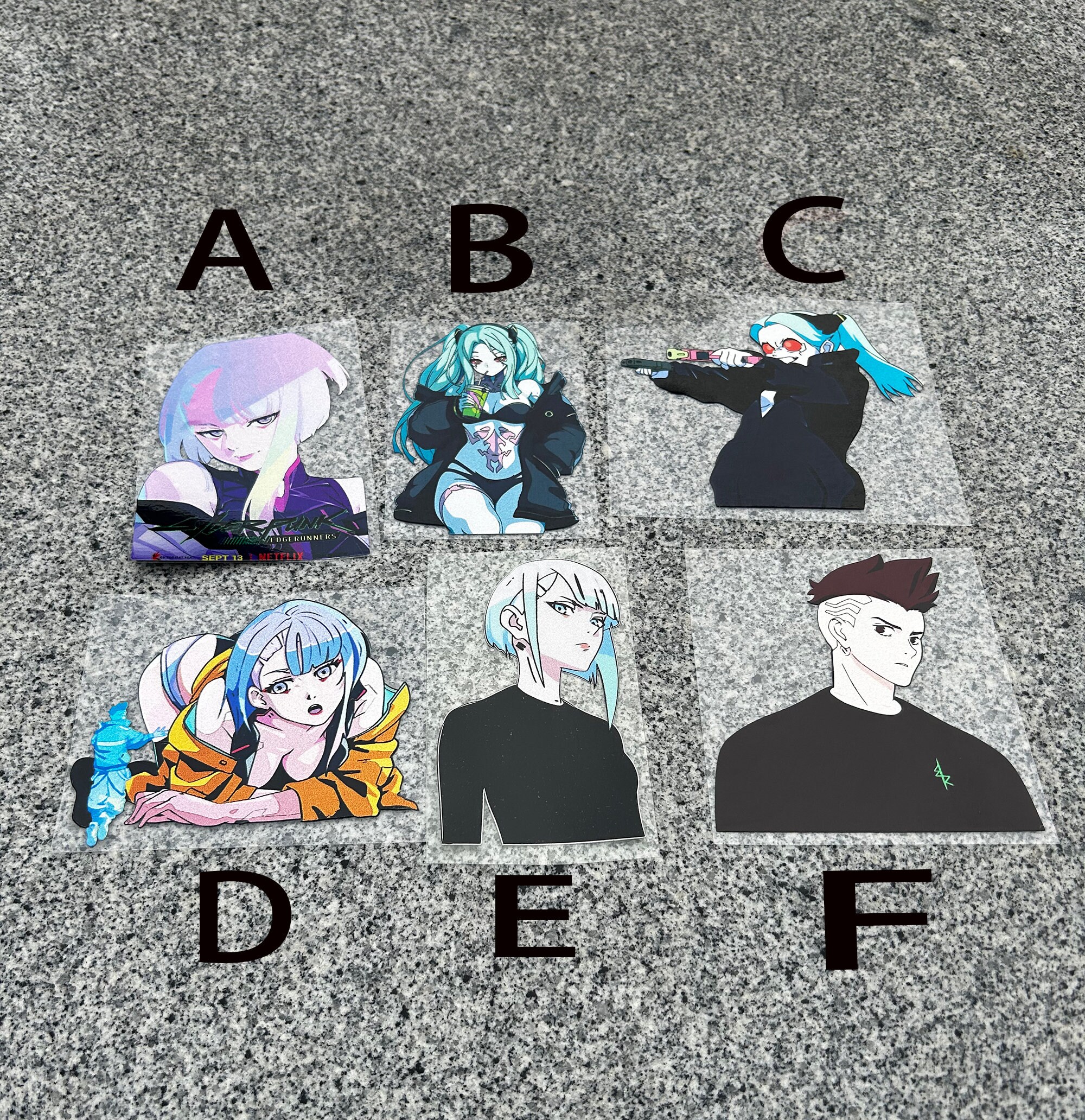 Cyberpunk Edgerunner Lucy Stickersrebecca Stickersdavid Stickerslaptop Stickerscar Stickers
