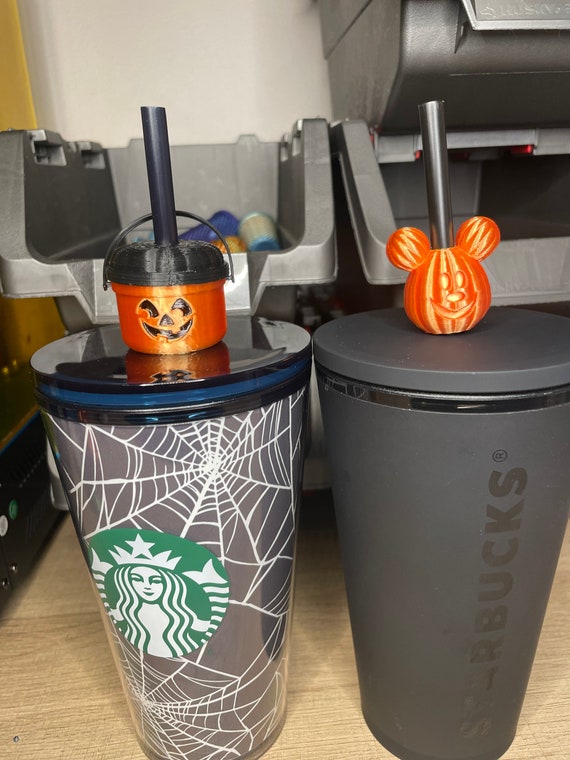 Halloween Straw Toppers Buckets or Mouse Pumpkin 