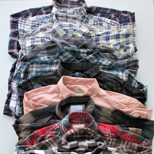 Men's Bulk Flannel Shirts for Crafting/Upcycling (15 pcs.)