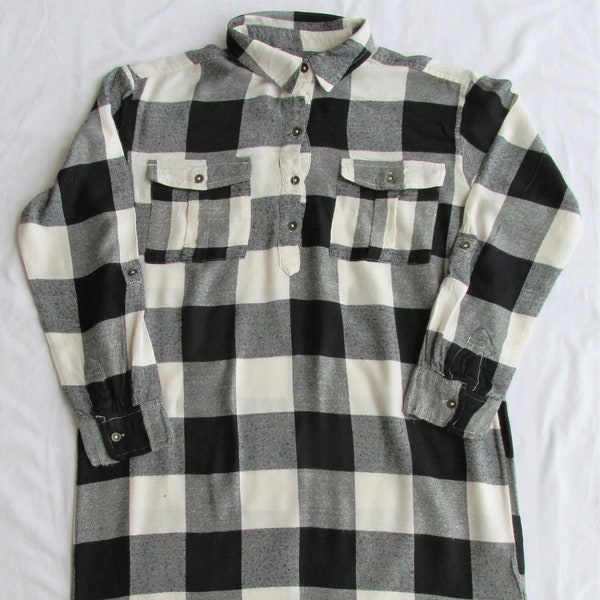 Old Navy Women's L/Sleeve Soft Flannel Shirtdress Size Large 10/12 (Juniors)