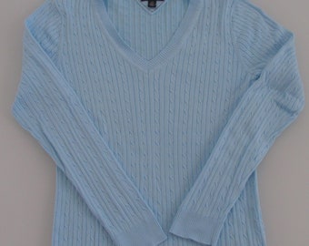 Tommy Hilfiger Women&#39;s V-Neck Cotton Sweater Size Large