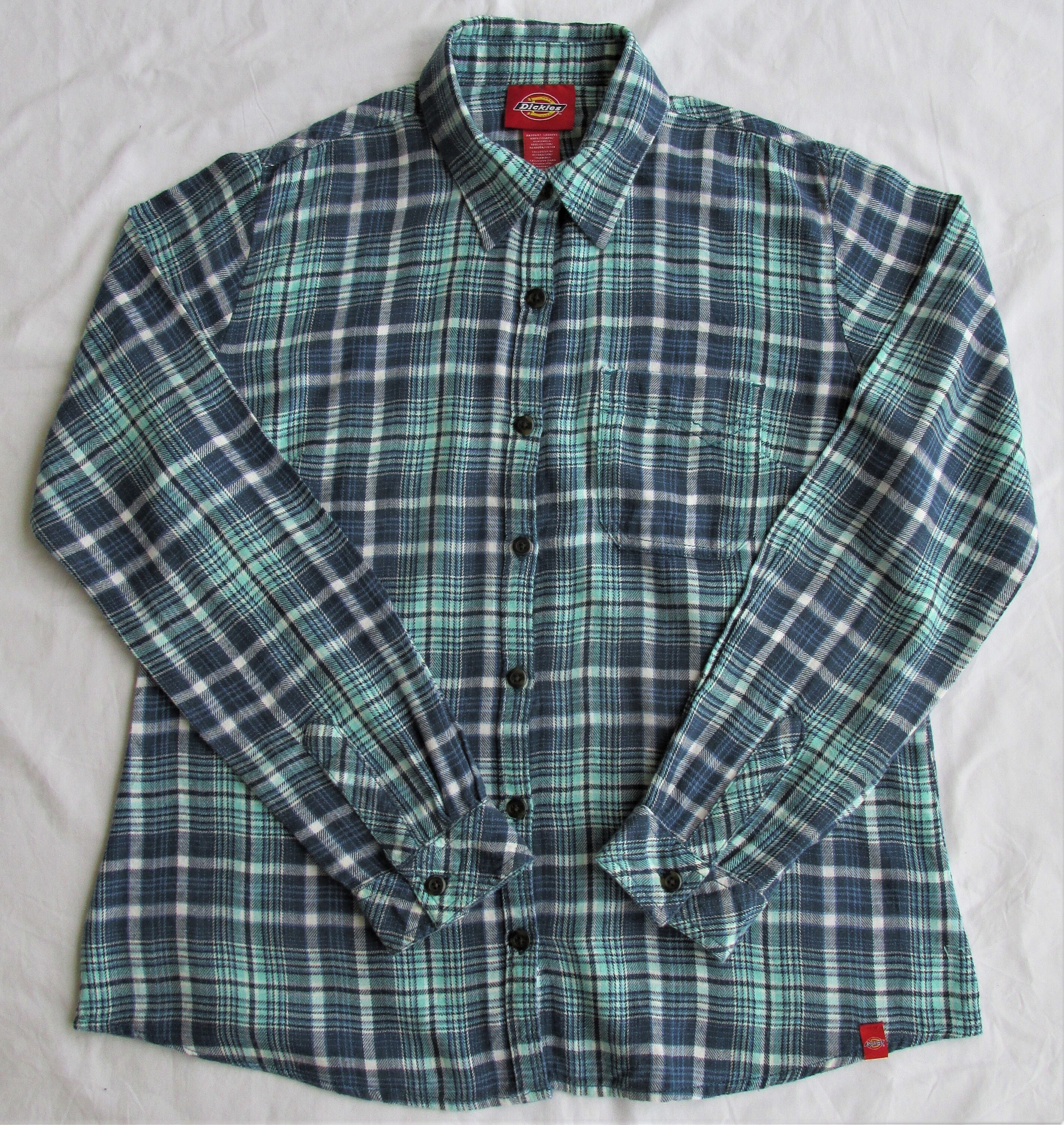 Dickies Women's Cotton Flannel Shirt Size Medium - Etsy