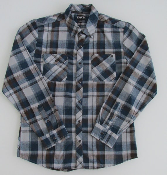 Volcom Camisa vaquera de franela para hombre talla mediana Etsy Mexico