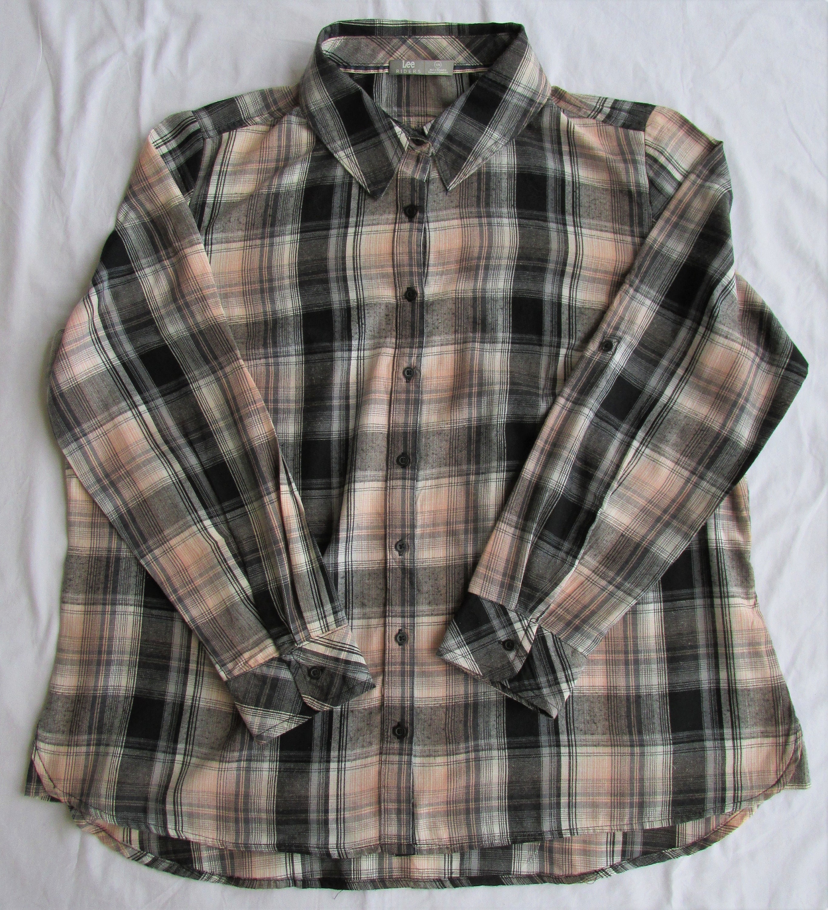 Riders by Lee Camisa de algod n de manga larga para mujer talla 1X