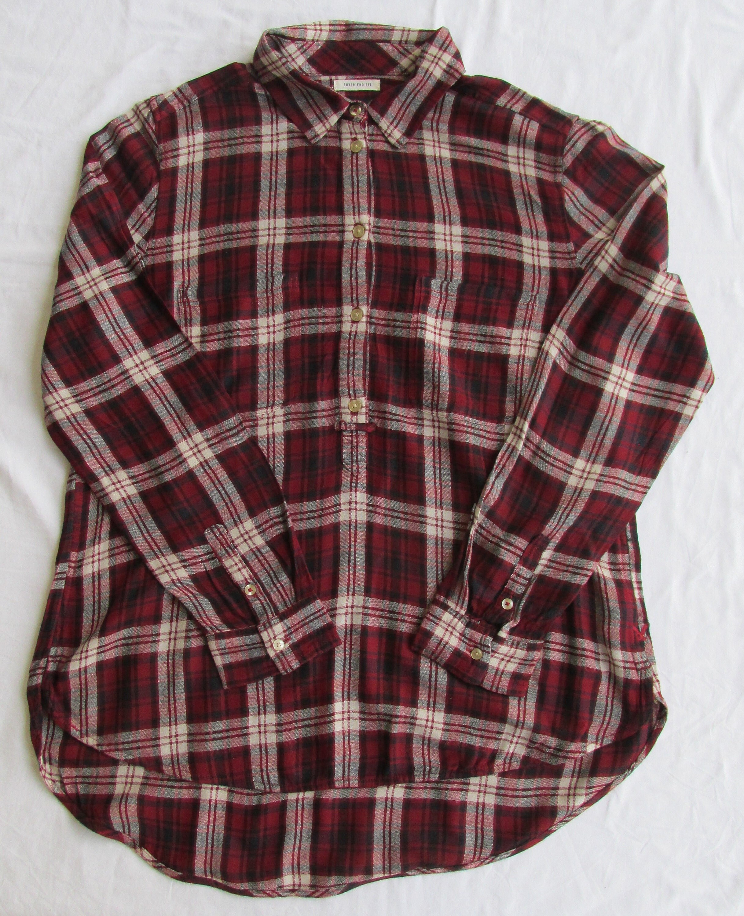 Boyfriend Soft Flannel Shirt Size 