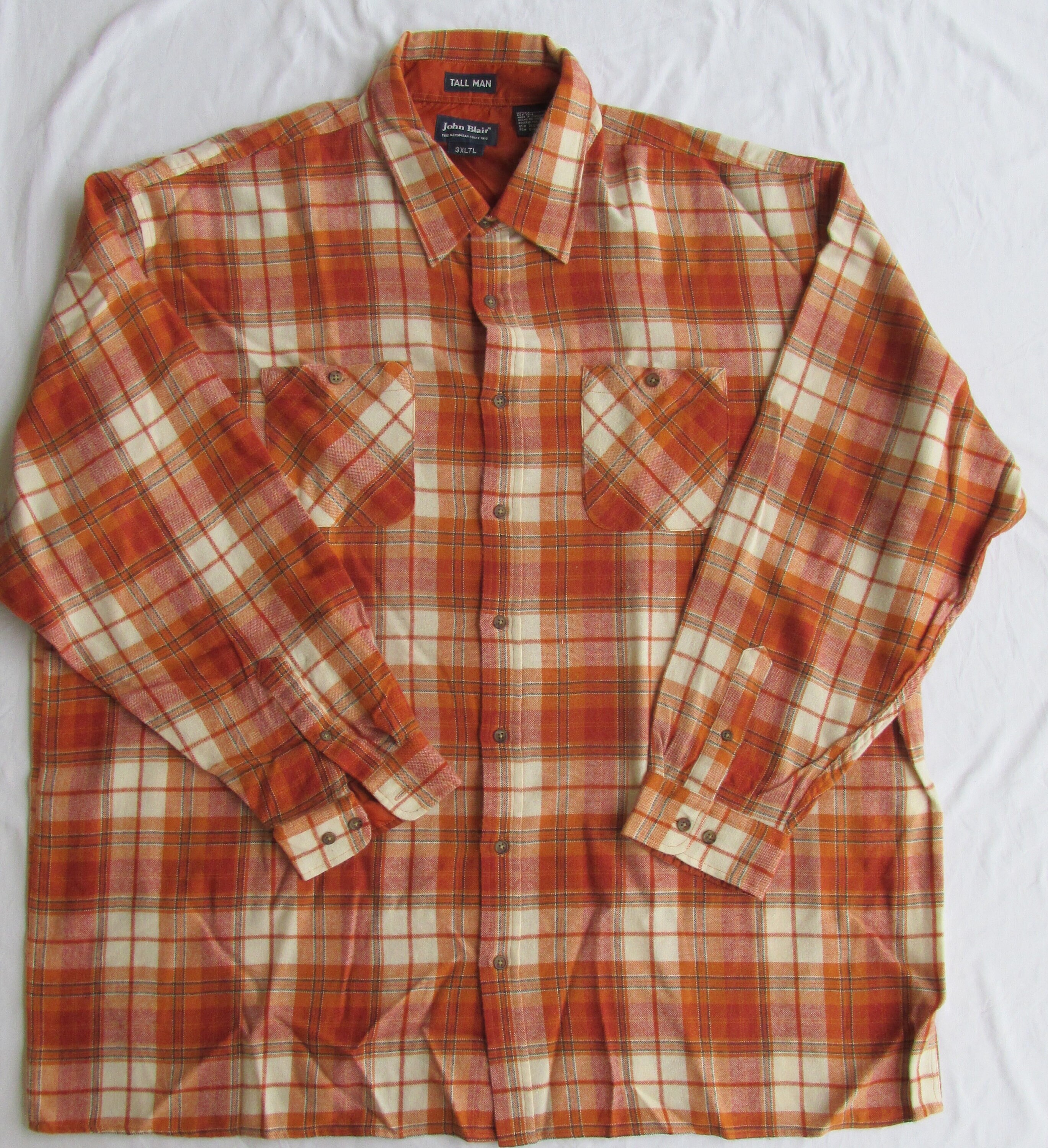 John Blair Men's Acrylic Flannel Shirt 