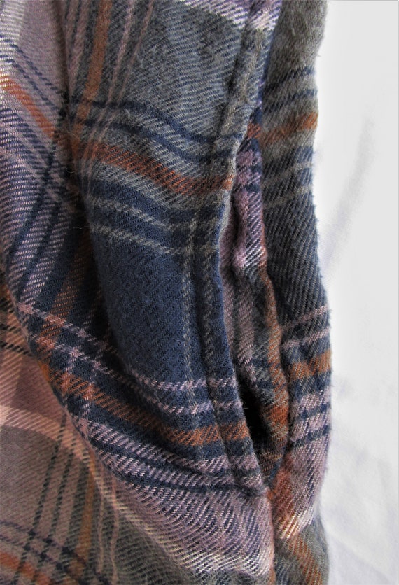 Pleated Soft Flannel Shirt Size 