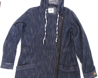 Cabi Women's Adventure Hooded Denim Jacket Size Small