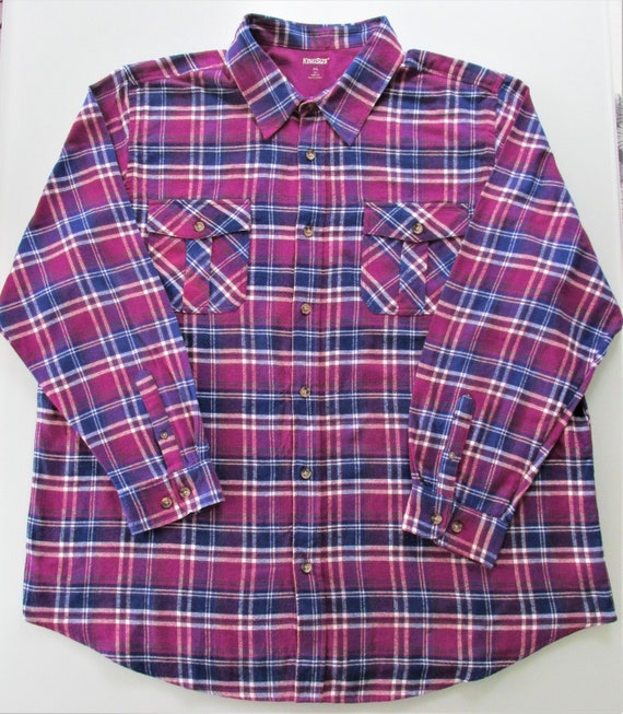 King Size Men's Cotton Flannel Shirt Size 3XL - Etsy