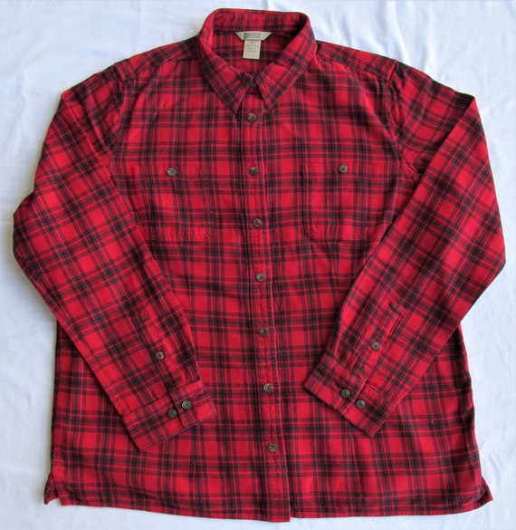 Duluth Trading Co. Women's Cotton Flannel Shirt Size XL 
