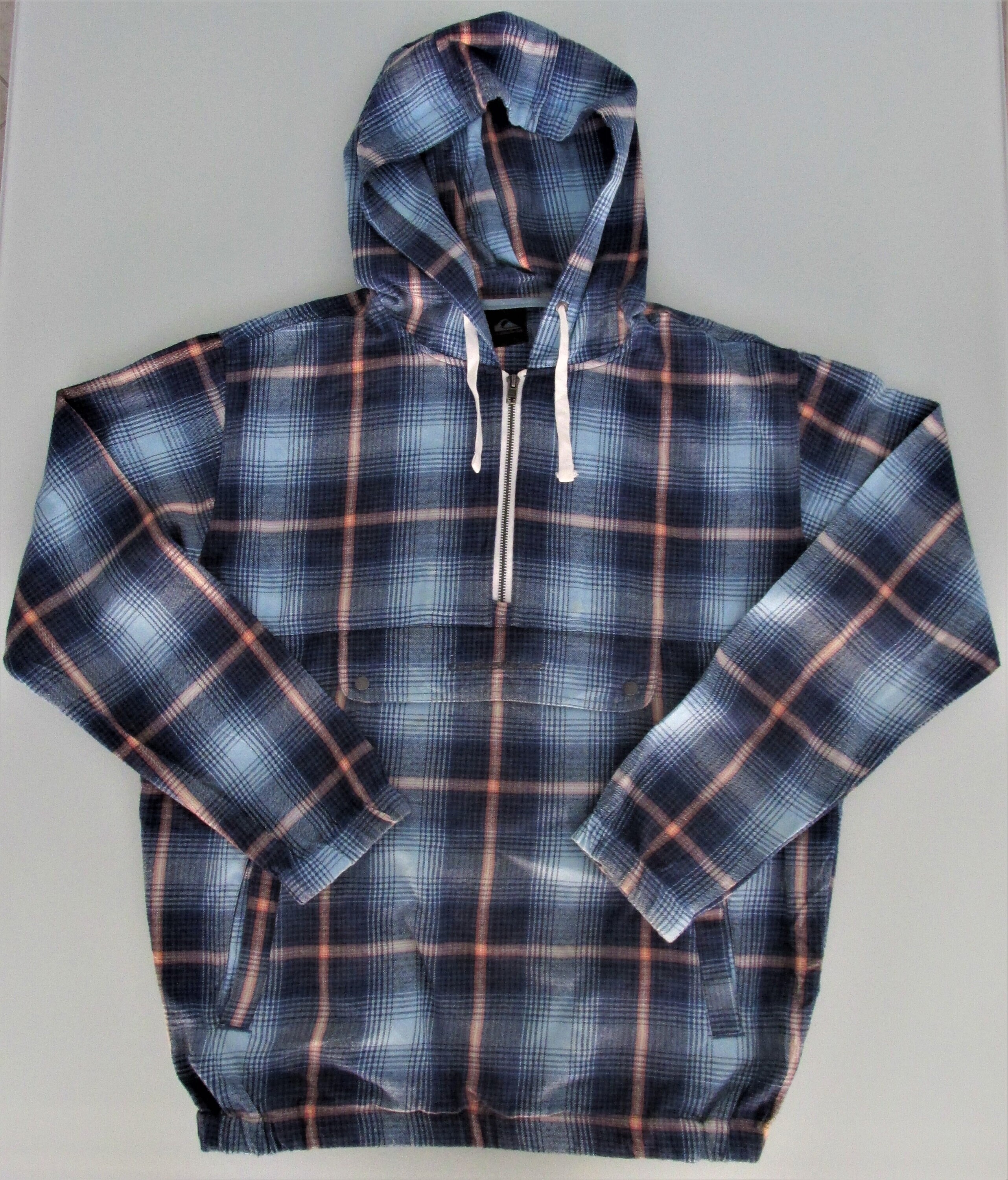 Quiksilver Men s Oversized Cotton Flannel Hoodie Shirt Size Small Etsy Canada