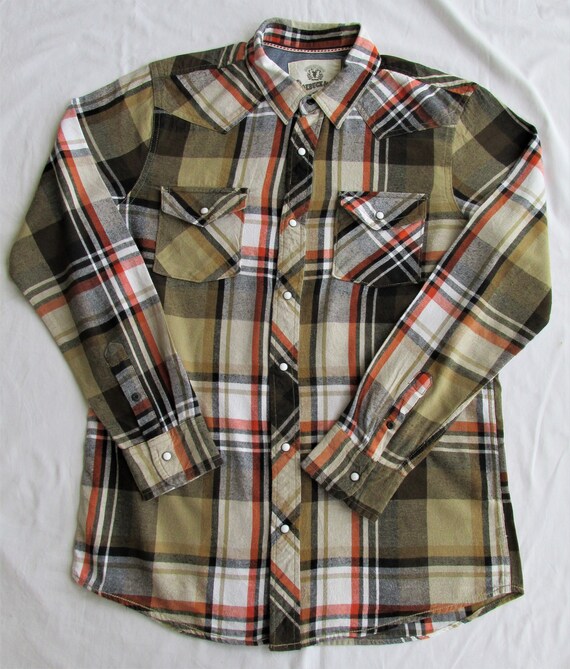 Cotton Flannel Western Shirt Size 
