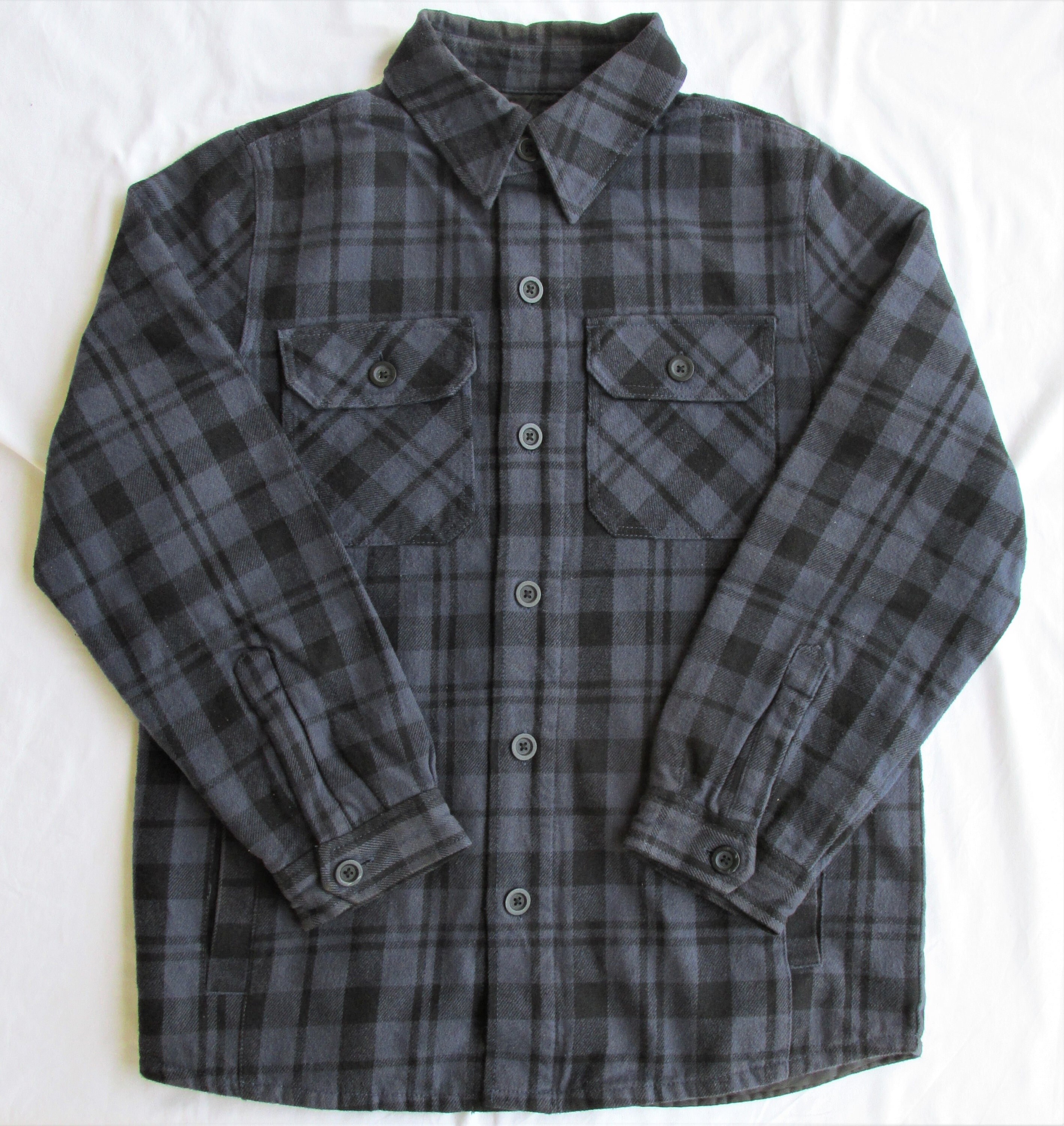 Merona Men s Quilted Lined Flannel Shirt jacket Size Medium Etsy