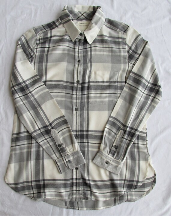 American Eagle Mujer Franela Tamaño Camisa Etsy México