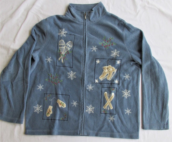 Zip Polar Fleece Sweatshirt - Etsy