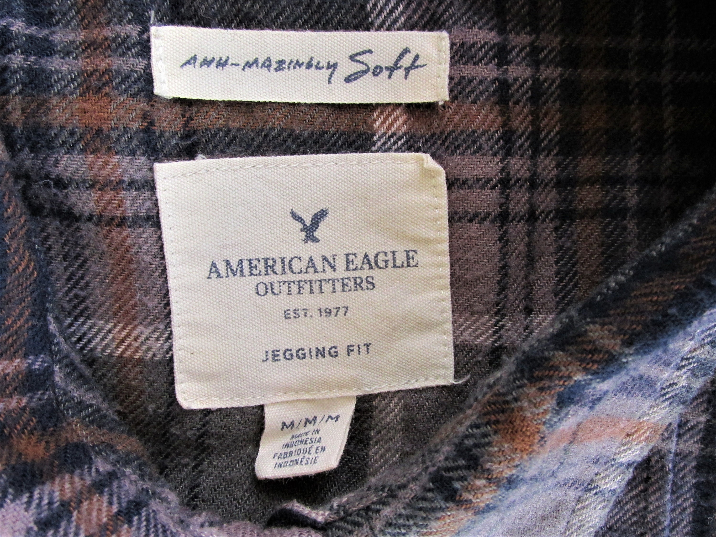 Pleated Soft Flannel Shirt Size 