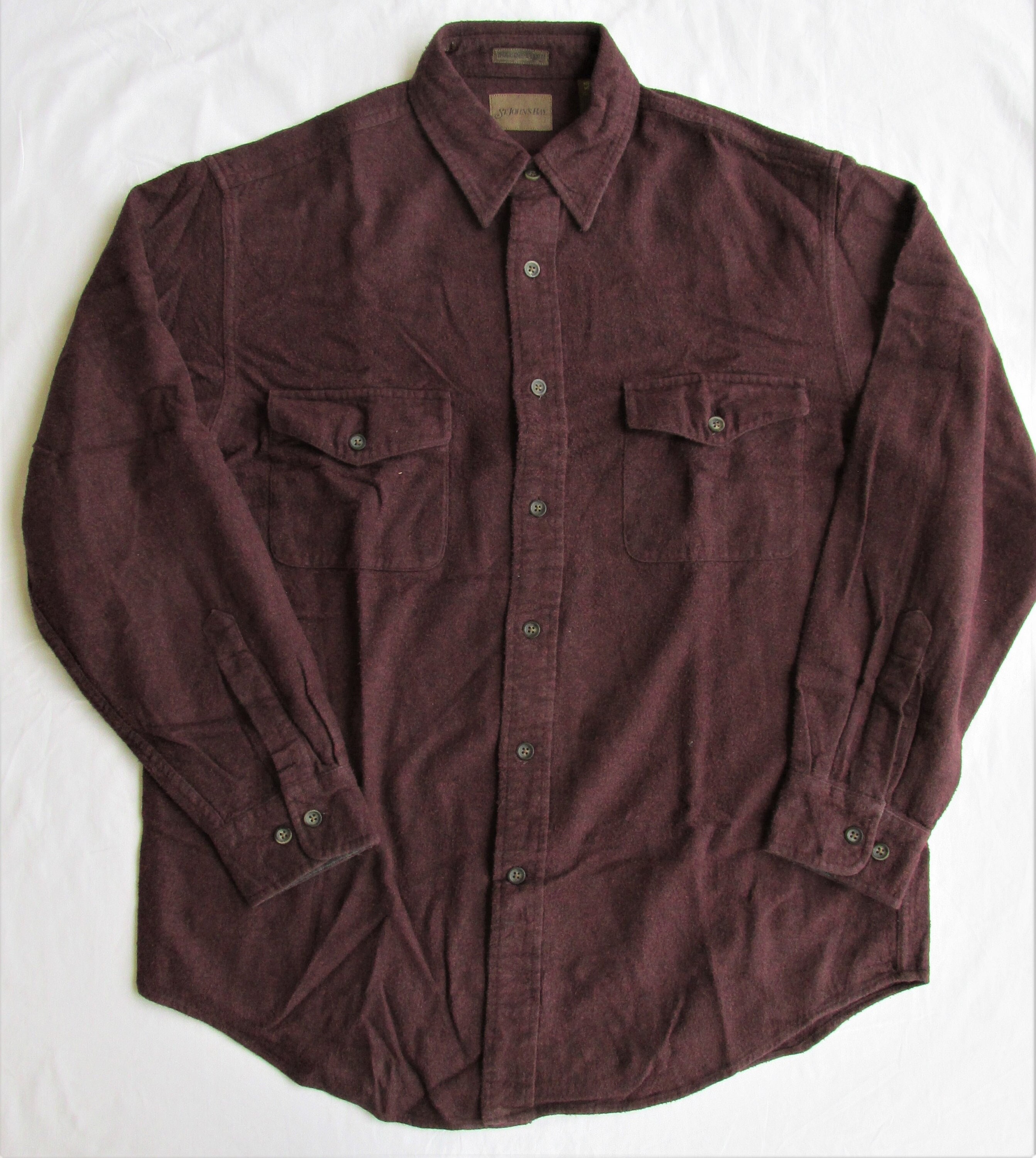 St. John's Bay Men's Cotton Chamois Shirt Size Medium | Etsy