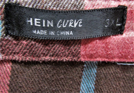 Shein Curve Women's Plus Size Flannel Shirt Size 3XL 