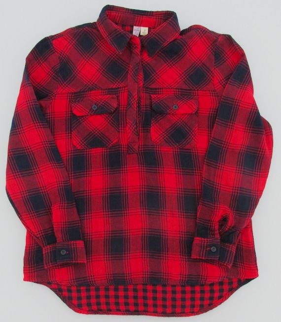 Women's pullover flannel shirt sale